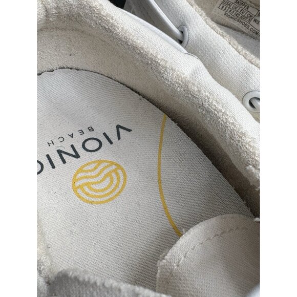 Vionic Beach Skipper Men's 9.5 Slip-On Canvas Casual Shoes White Cruise - Picture 11 of 16